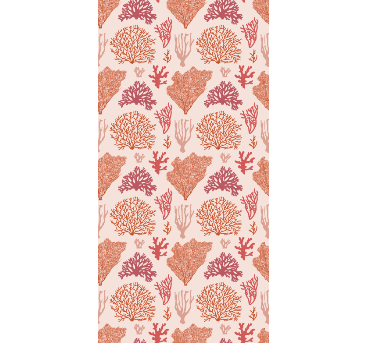 Coral Botanical Pattern blind flowers and plants - TenStickers