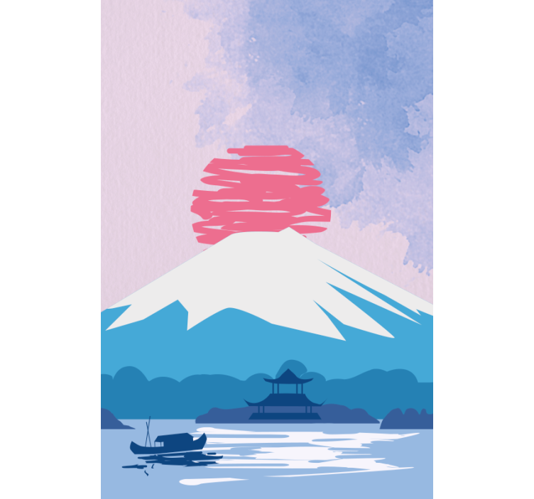 Mount Fuji landscape blind original - TenStickers