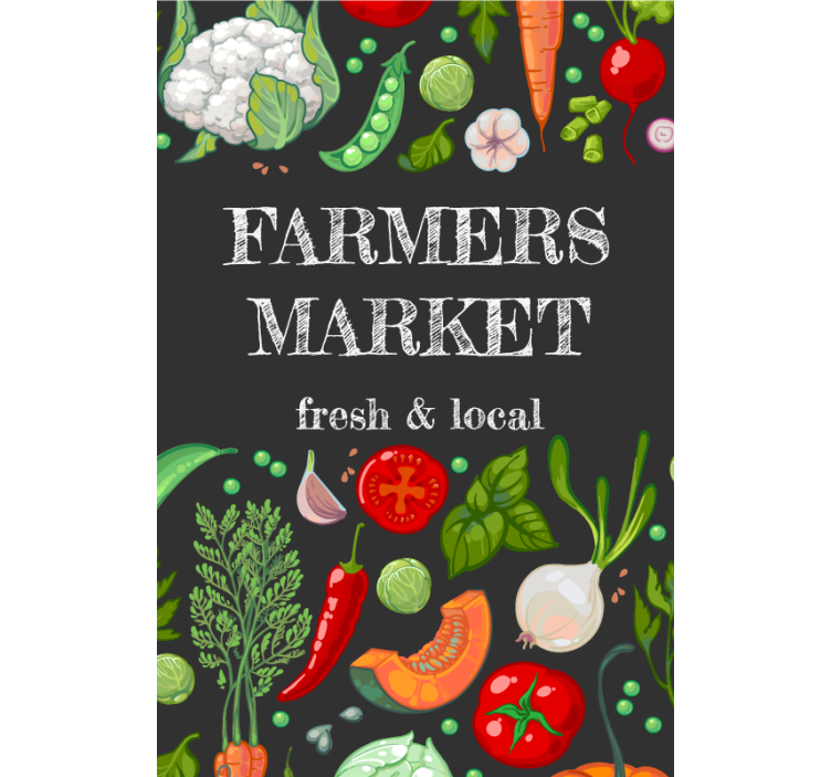 Farmers market Fruit and vegetable blind - TenStickers