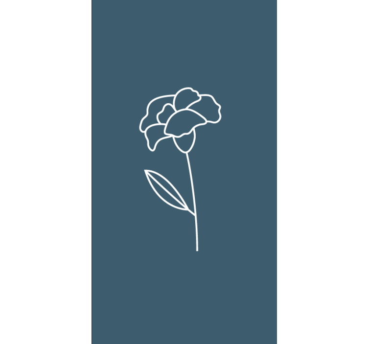 Cute line art flower illustration Flower blind - TenStickers