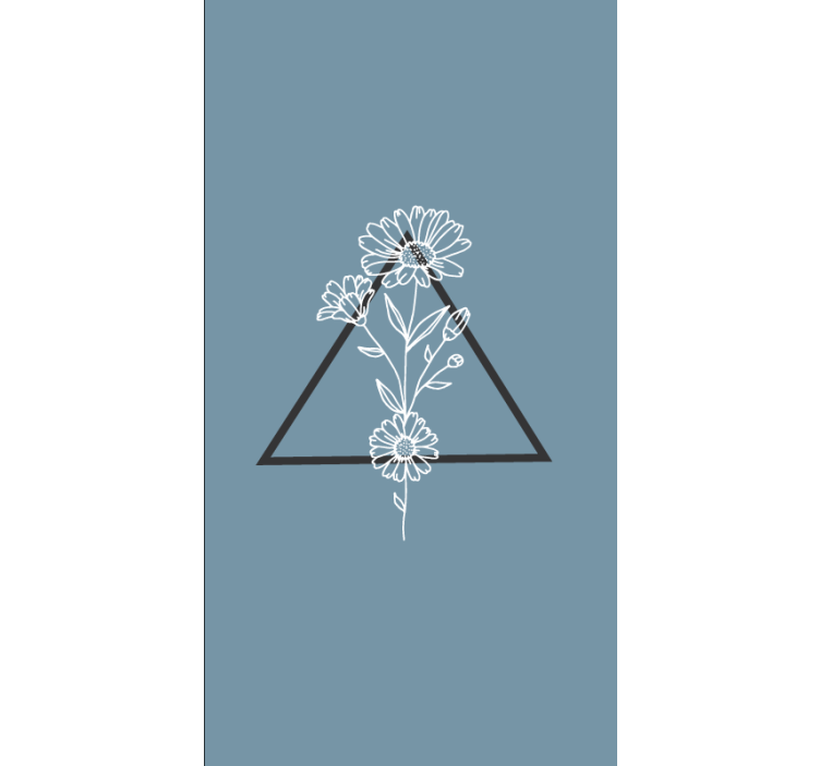 Elegant triangle motif blind flowers and plants - TenStickers