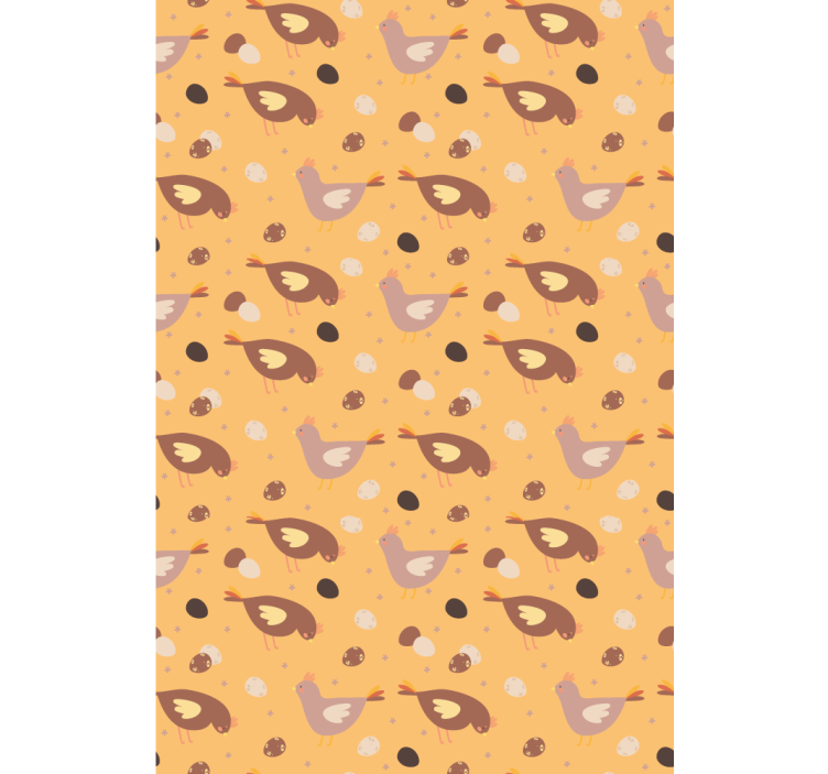 Orange chick pattern Various animal blind - TenStickers