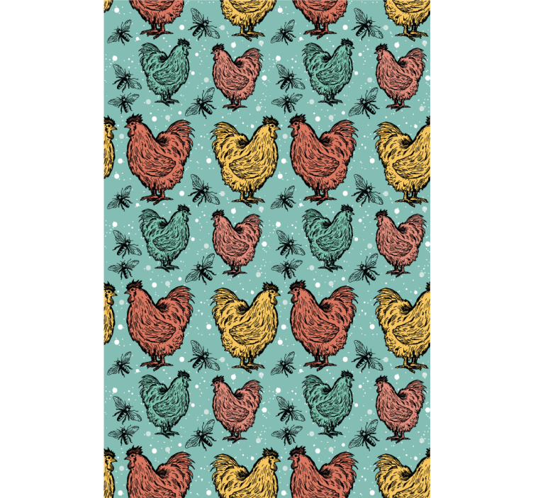 Colorful Rooster Pattern animals blind - TenStickers