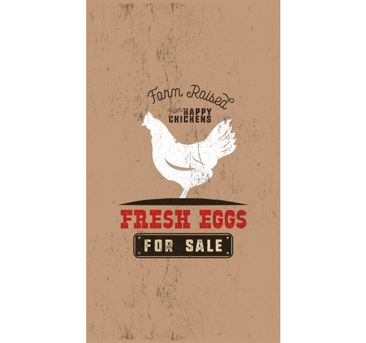 FRESH EGGS SIGN customised roller blind - TenStickers