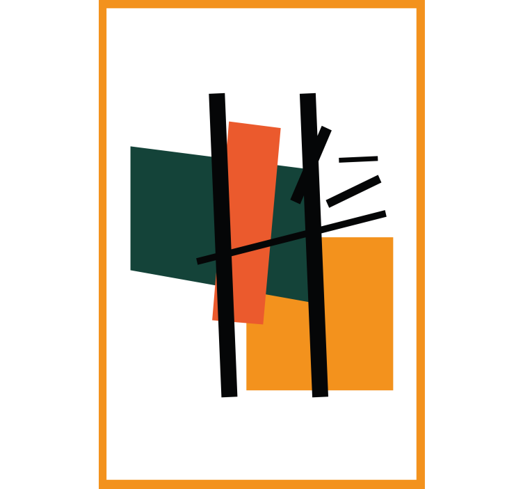 Geometric Blocks Composition modern blind - TenStickers