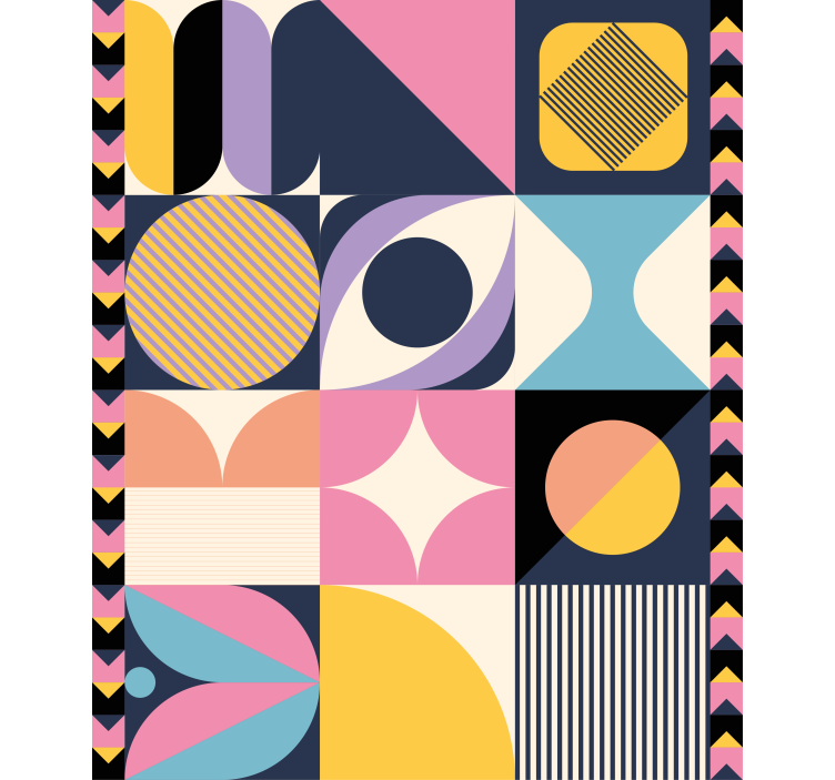 Geometric Shapes Collage modern blind - TenStickers