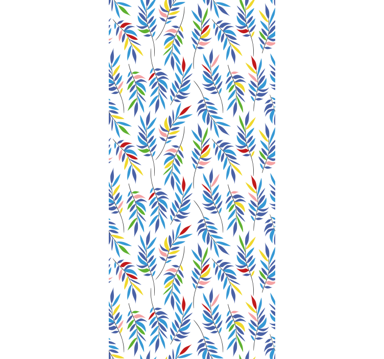 Colorful leafy pattern blind flowers and plants - TenStickers