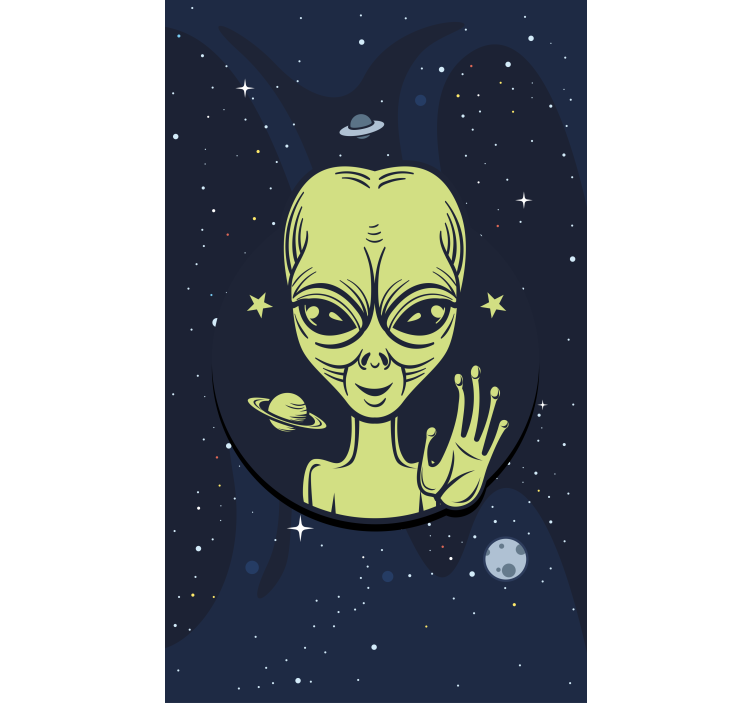 Alien in Space blind geek - TenStickers