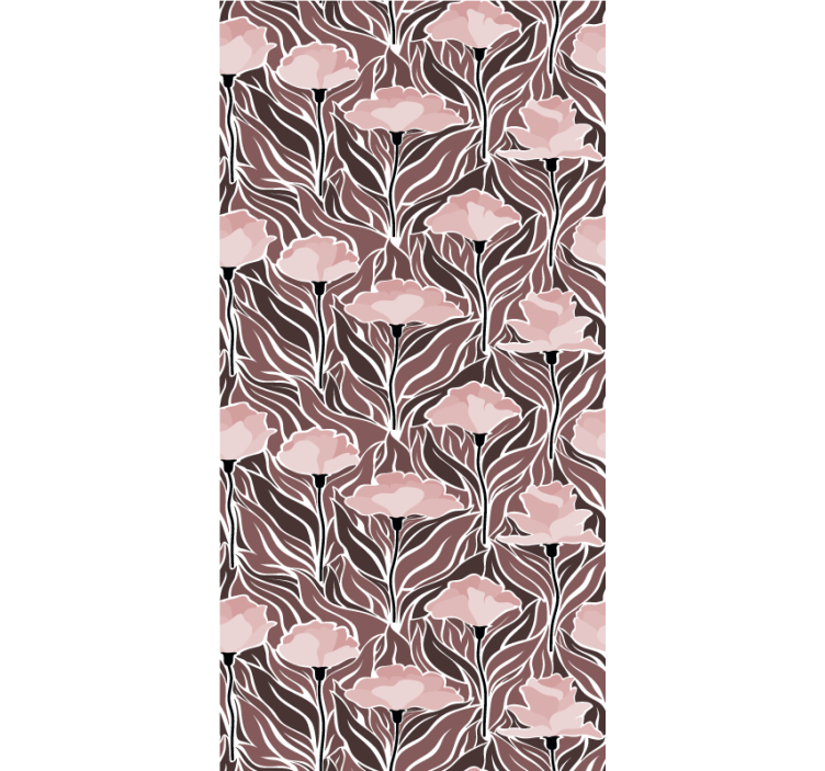 Elegant beige patterns floral roller blind - TenStickers