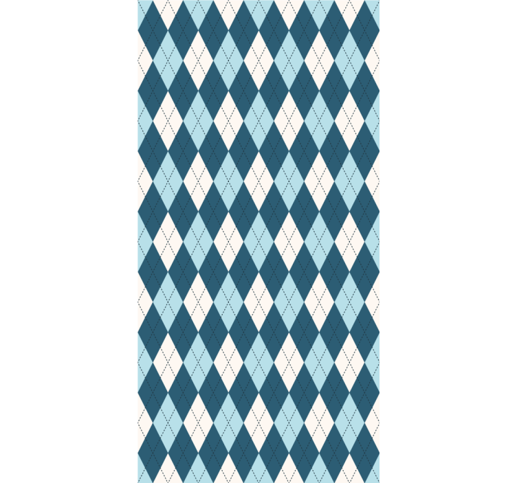Blue diamond pattern modern blind - TenStickers
