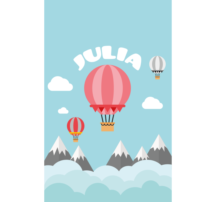 Hot air balloons with name blind children - TenStickers