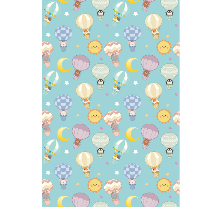 Hot air balloons and suns blind children - TenStickers