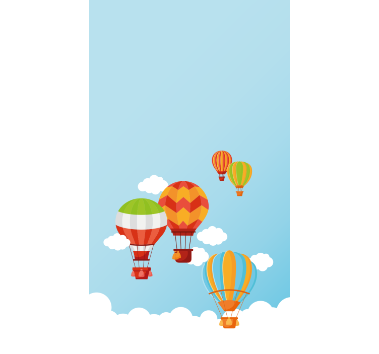 Colorful hot air balloons blind children - TenStickers