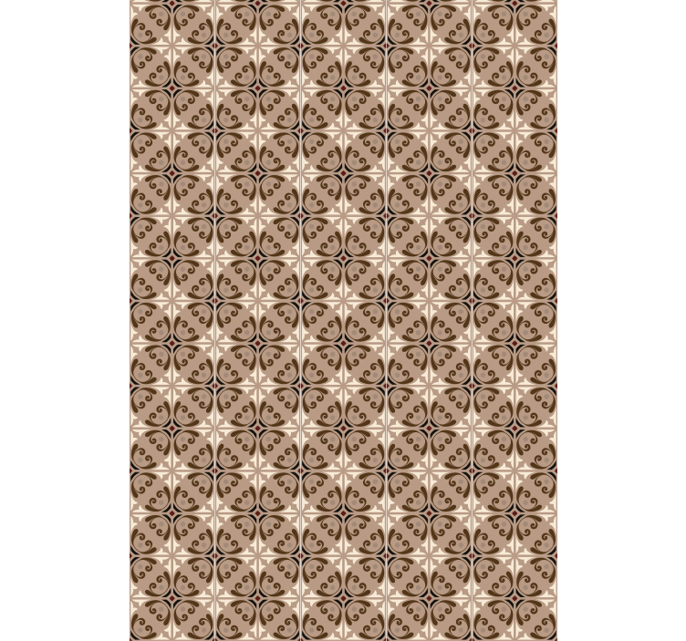 Pattern roller blind in brown geometric design - TenStickers