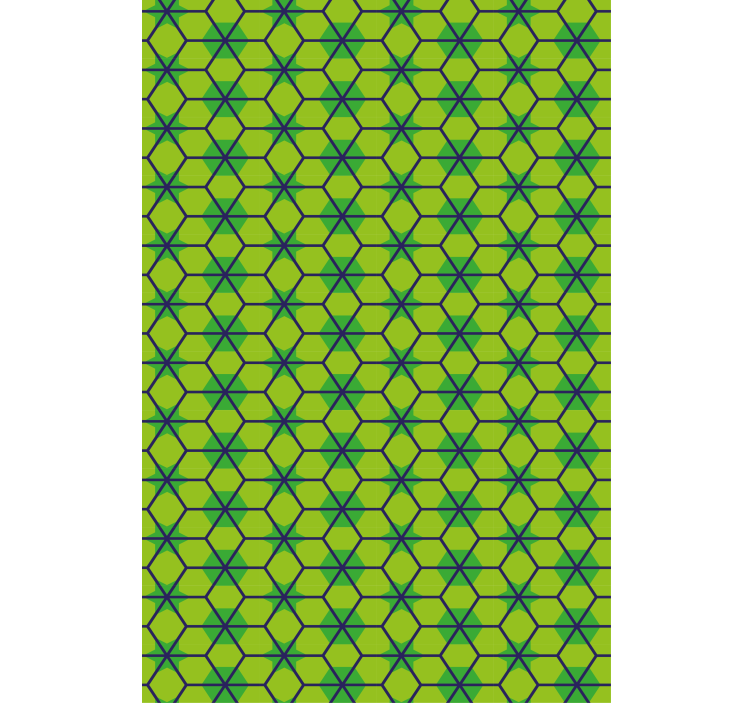 Blind green geometric patterns - TenStickers