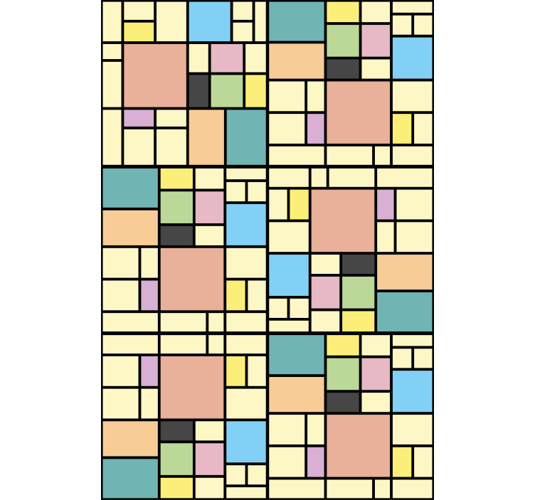 Geometric Color Squares modern blind - TenStickers