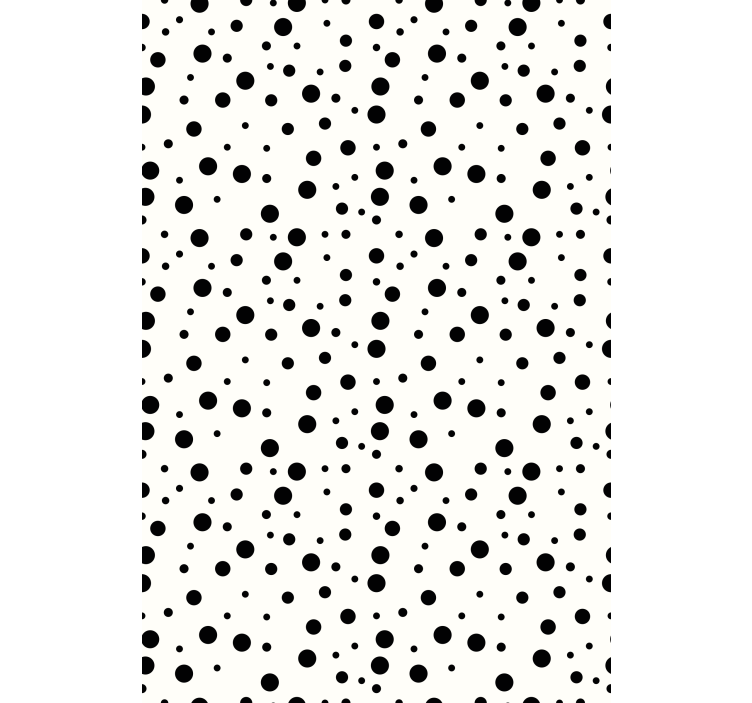 Black polka dots pattern roller blind - TenStickers