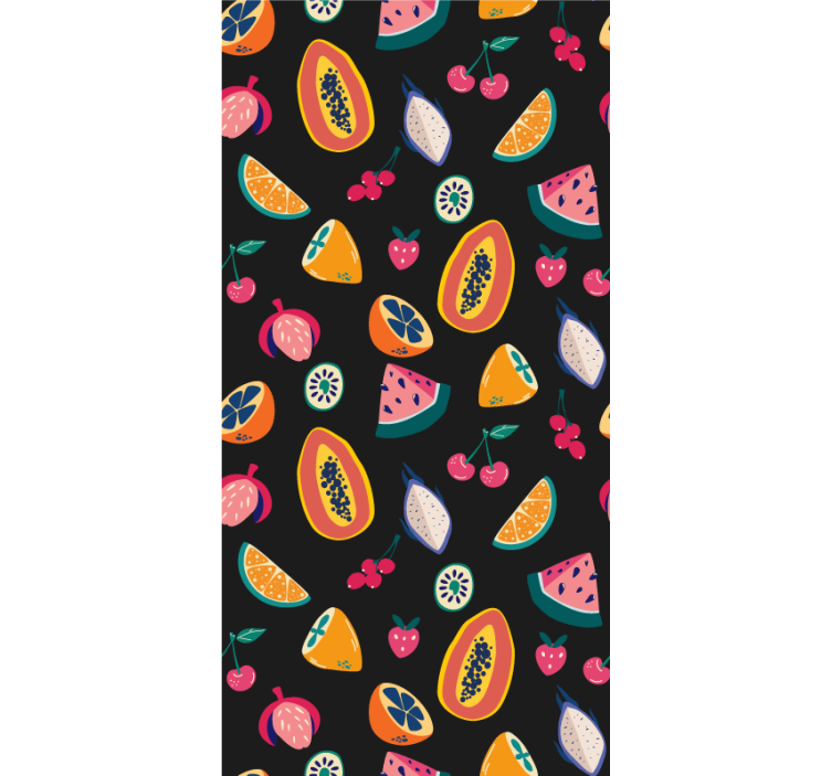 Colorful tropical motif blind fruit and vegetables - TenStickers