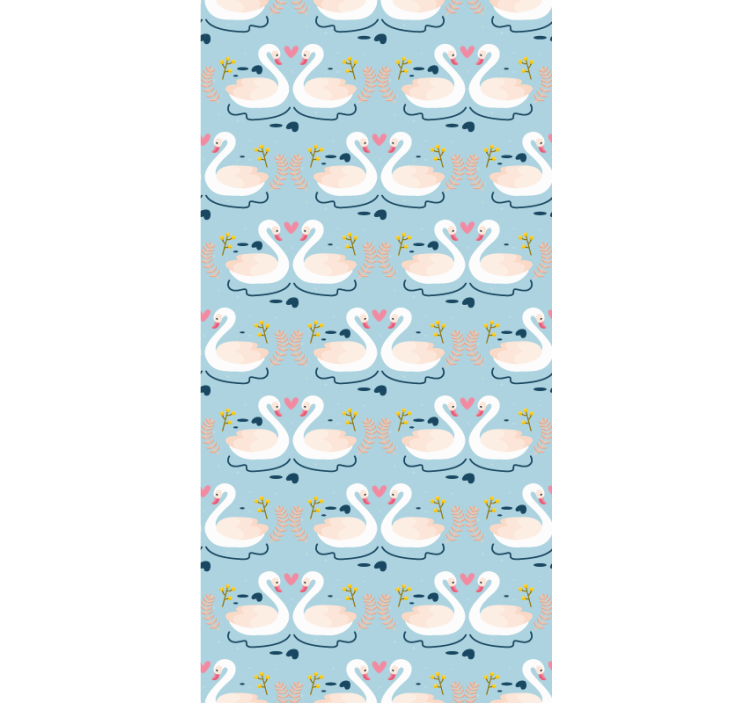 Charming Swans Pattern animals blind - TenStickers