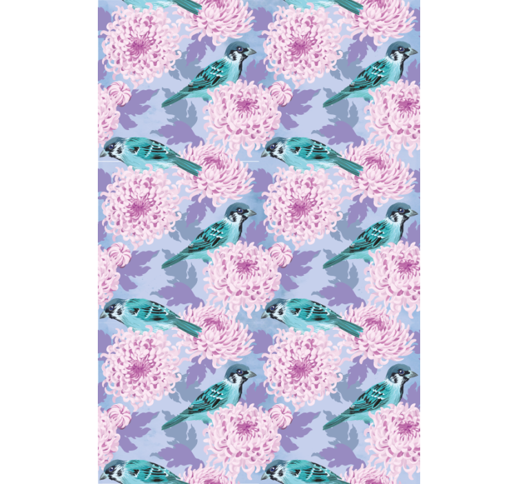 Birds Among Blooms blind flowers and plants - TenStickers