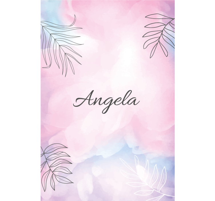 Name with palm leaves floral roller blind - TenStickers