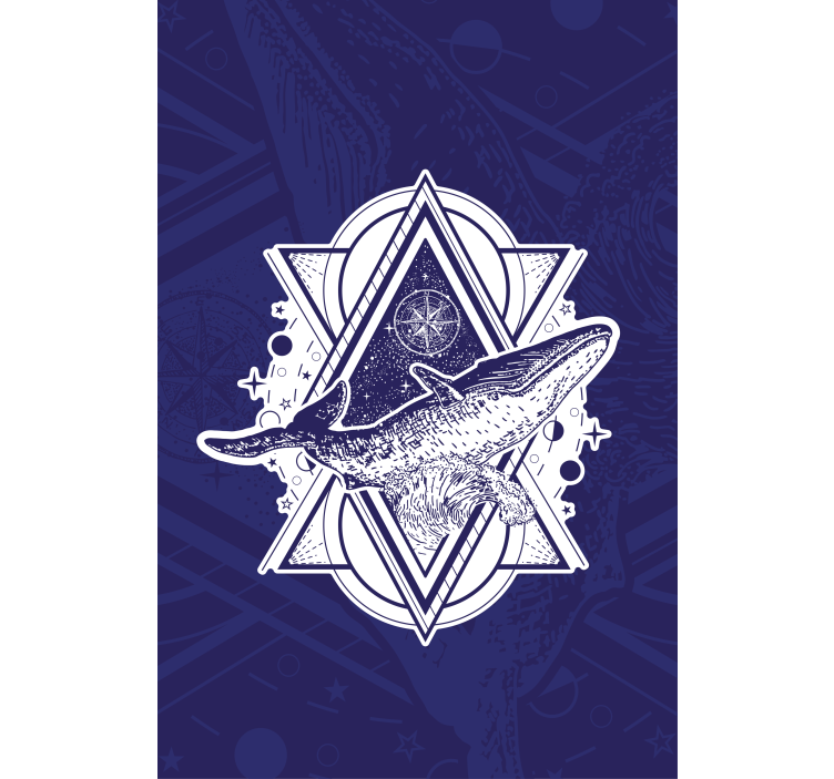 Massive whale silhouette animals blind - TenStickers