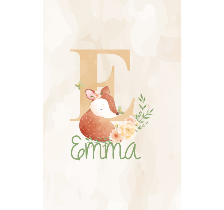 Fox with initial and name blind children - TenStickers