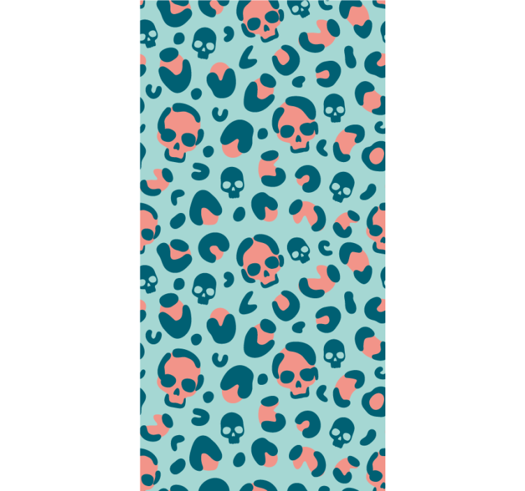 Skulls on leopard print fun blind - TenStickers