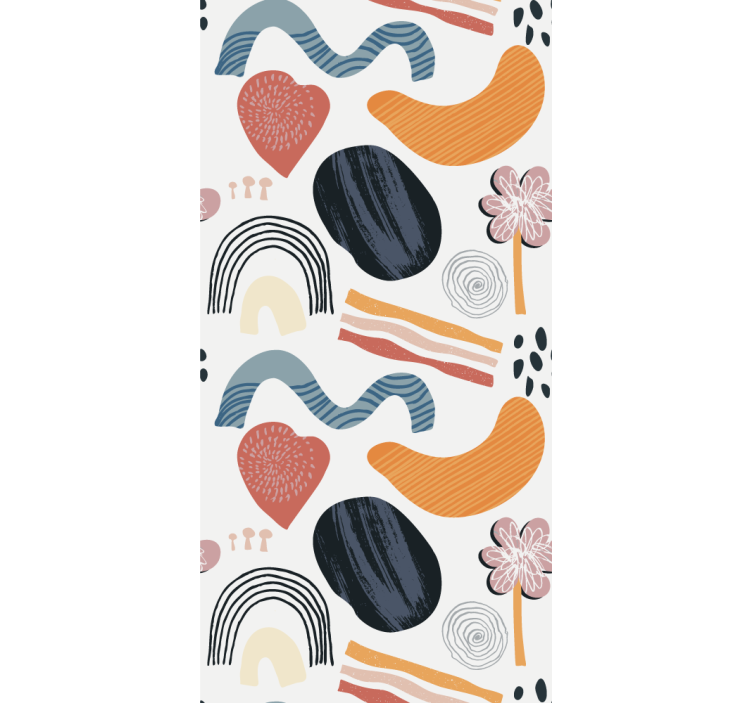 Abstract Pastel Shapes art deco blind - TenStickers