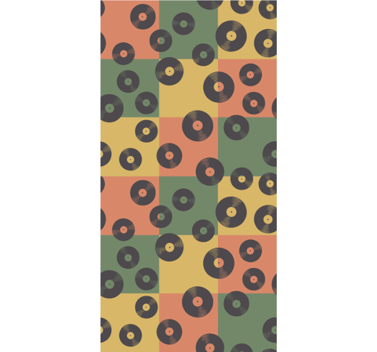 Retro roller blind vinyl records design - TenStickers