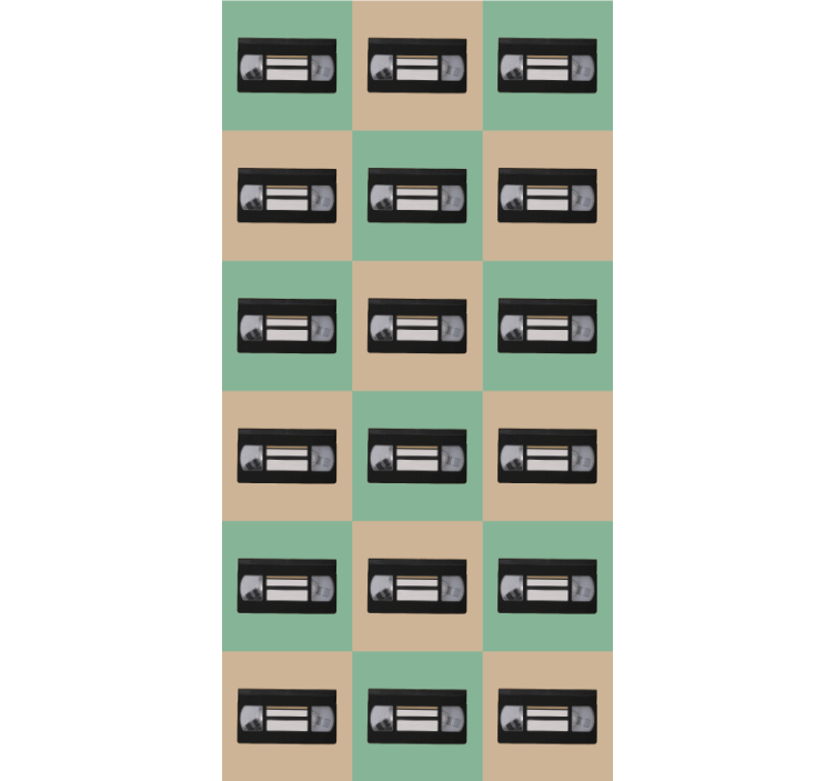 Retro roller blind in retro tape pattern - TenStickers