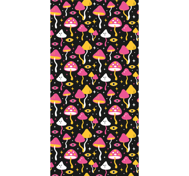 Lively Mushroom Theme fun blind - TenStickers