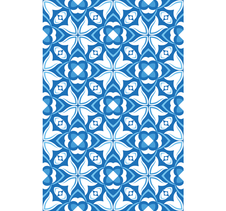Intricate Blue Motif pattern roller blind - TenStickers