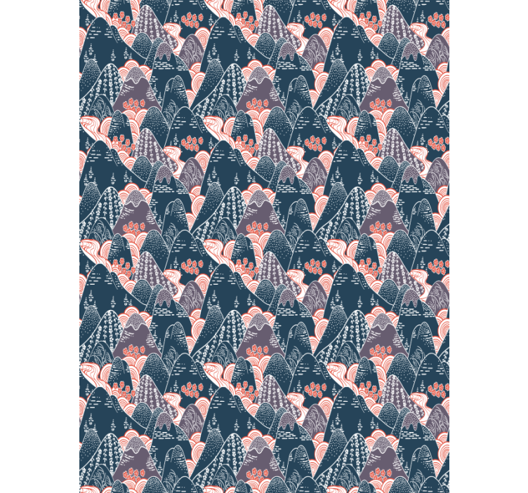 Mountain and rivers scandinavian blind - TenStickers