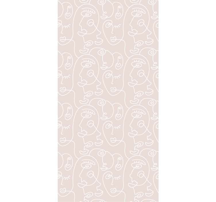 Abstract Line Faces art deco blind - TenStickers