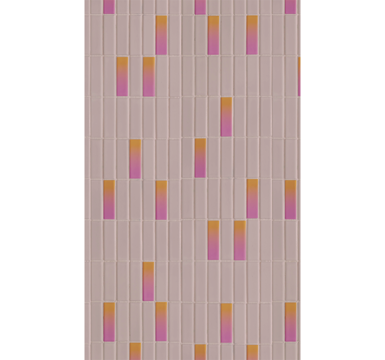 Pattern roller blind in gradient pink design - TenStickers