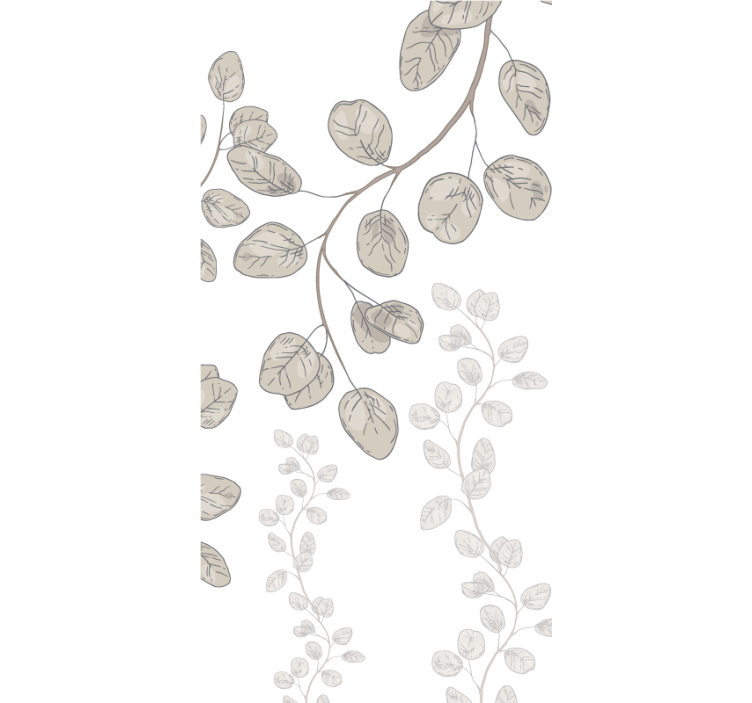 Thin leaves pattern blind flowers and plants - TenStickers