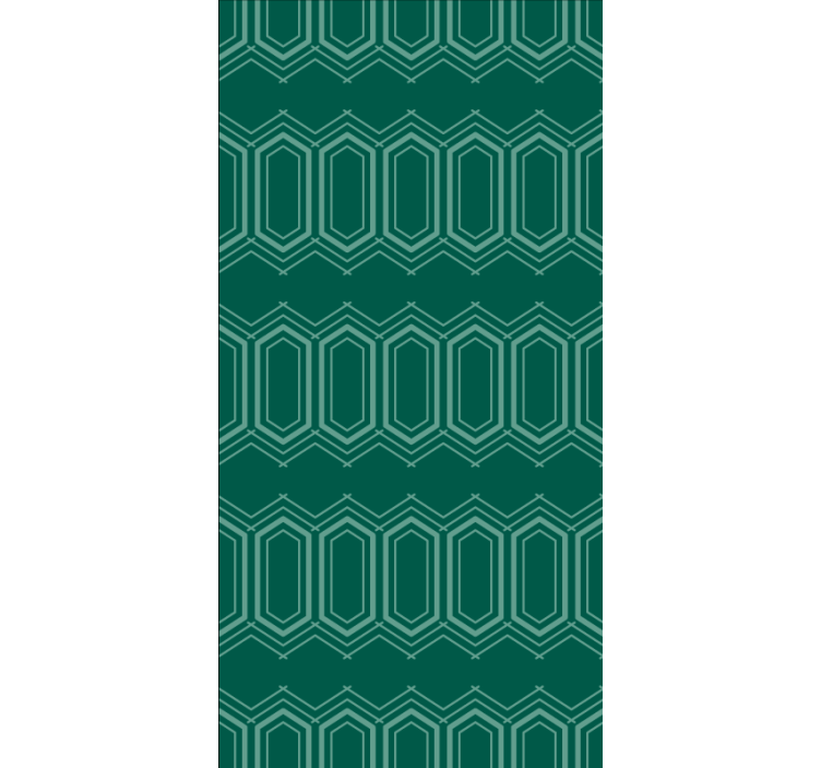 Green geometric pattern pattern roller blind - TenStickers