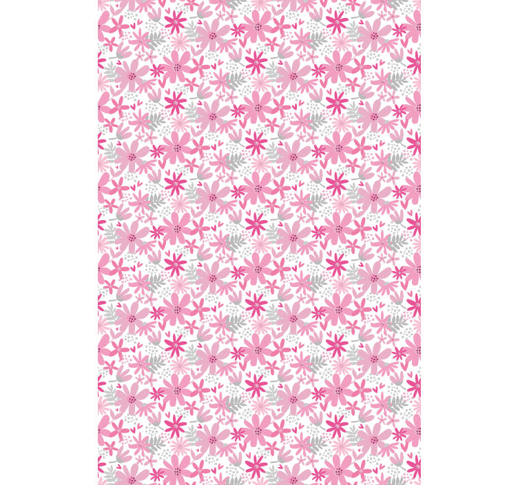 Pink flowers pattern blind kitchen - TenStickers