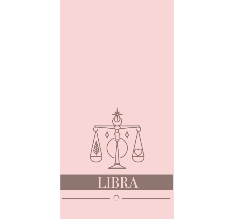 Libra zodiac symbol text blind - TenStickers