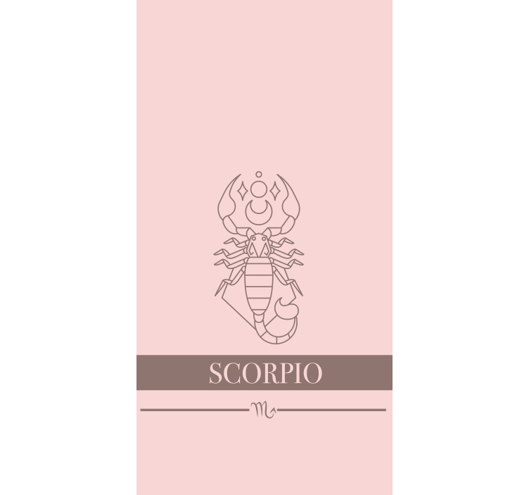 Scorpio zodiac symbol text blind - TenStickers