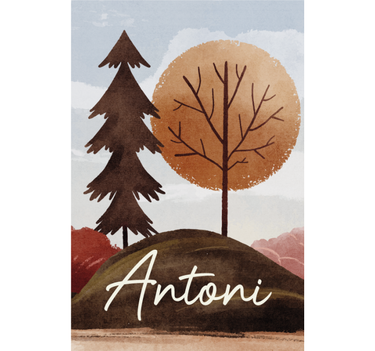 Nordic forest with name blind children - TenStickers