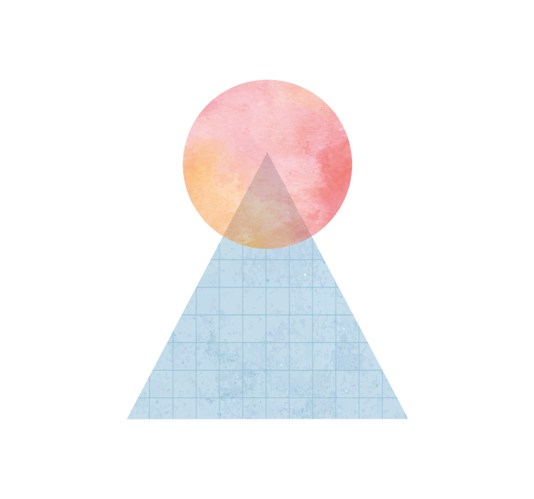 Geometric Sun Mountain modern blind - TenStickers