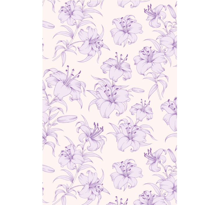 Lilies Floral Pattern blind flowers and plants - TenStickers