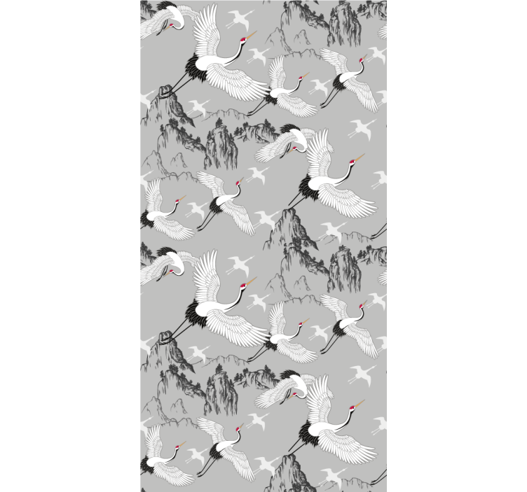 Elegant cranes and peaks animals blind - TenStickers