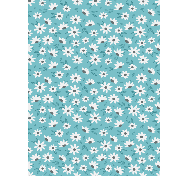 Daisy floral motif dining room blind - TenStickers