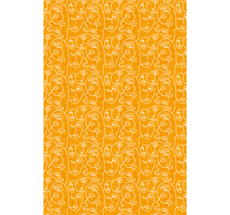 Stylized Face Patterns art deco blind - TenStickers