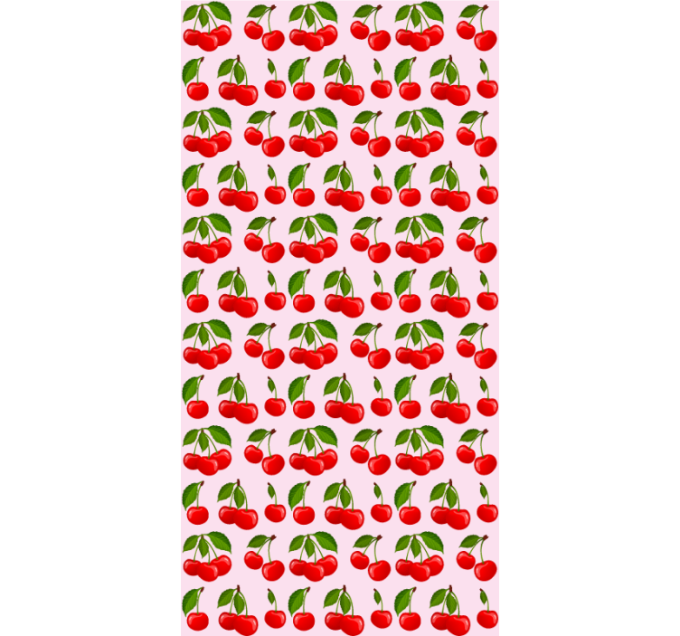 Red Cherry Pattern blind kitchen - TenStickers