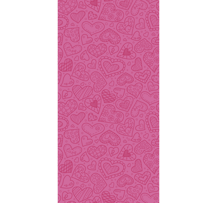 Pink hearts patterned love blind - TenStickers