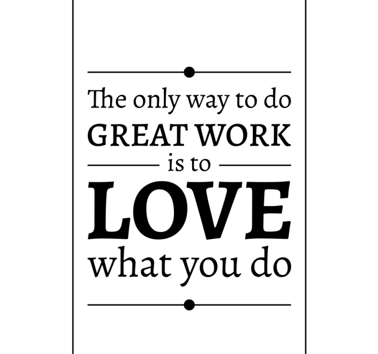 Love what you do Original roller blind - TenStickers